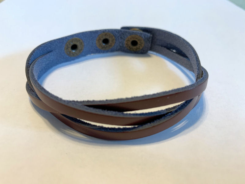 Leather 3 Layer Bracelet - Brown