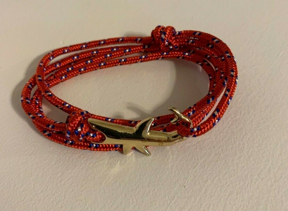 Shark Cuff Bracelet - Red/Gold