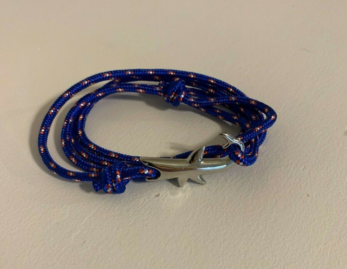 Shark Cuff Bracelet - Blue/Silver
