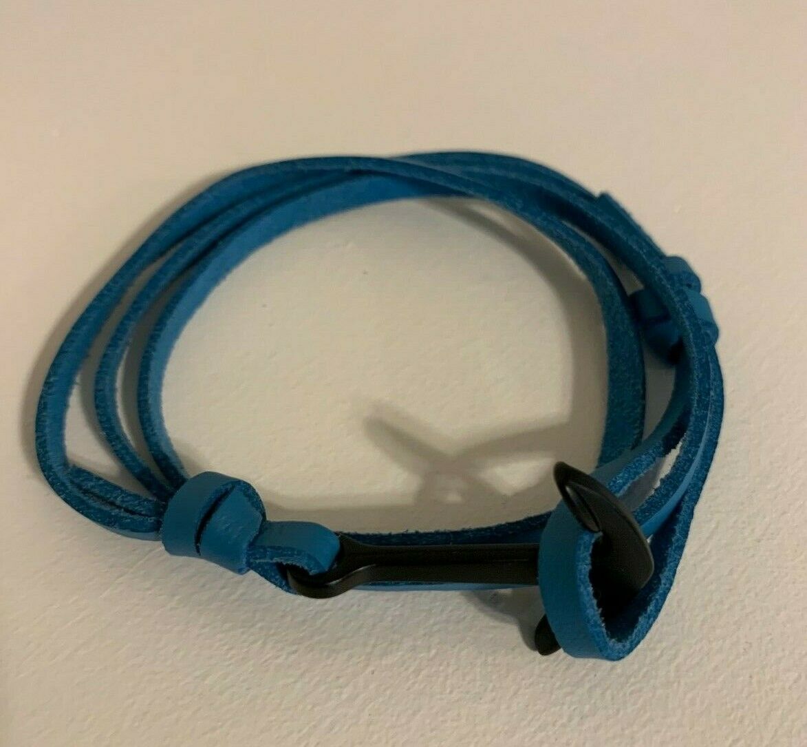 Anchor Cuff Bracelet - Blue/Black