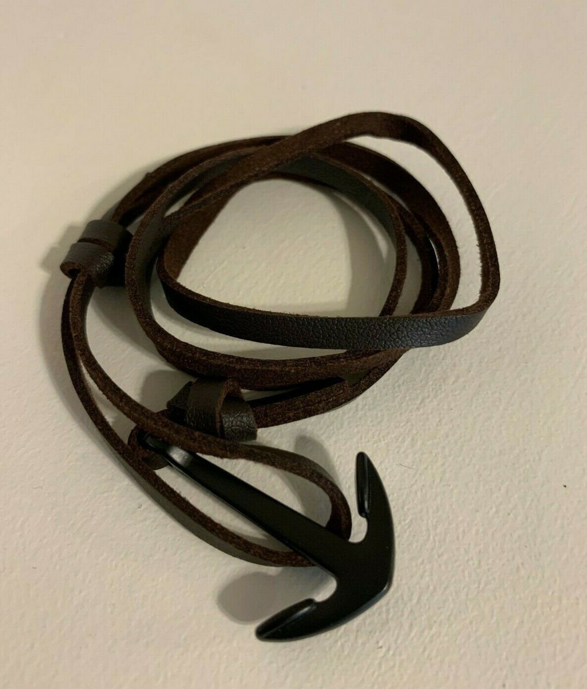 Anchor Cuff Bracelet - DkBrown/Black