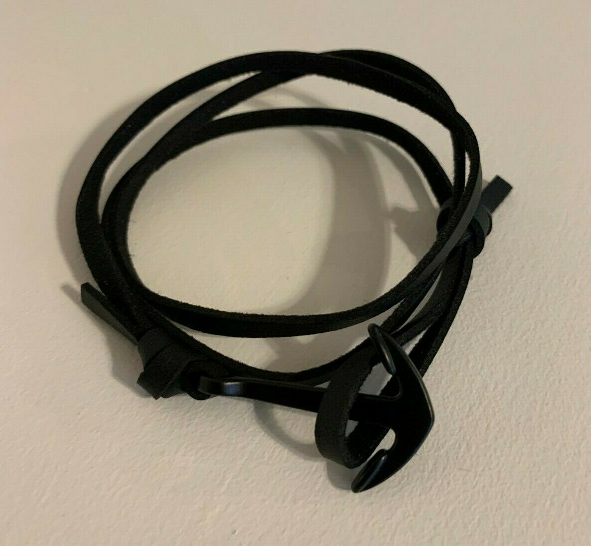 Anchor Cuff Bracelet - Black/Black