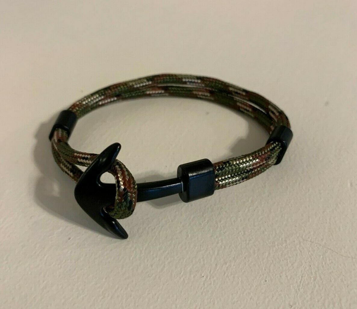 Anchor Cuff Bracelet - ArmyGrn/Black