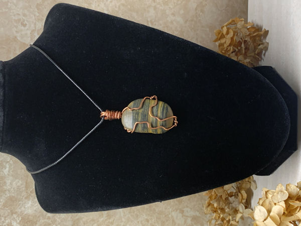 Wire Wrapped Stone Necklace